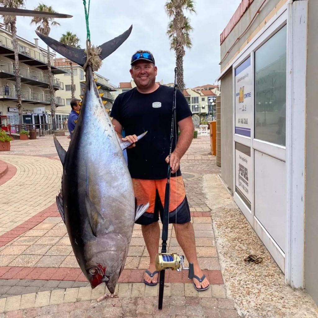Southern Bluefin Tuna caught on secret downrigger rigger by Marc White off St. Frances South Africa 3.0
