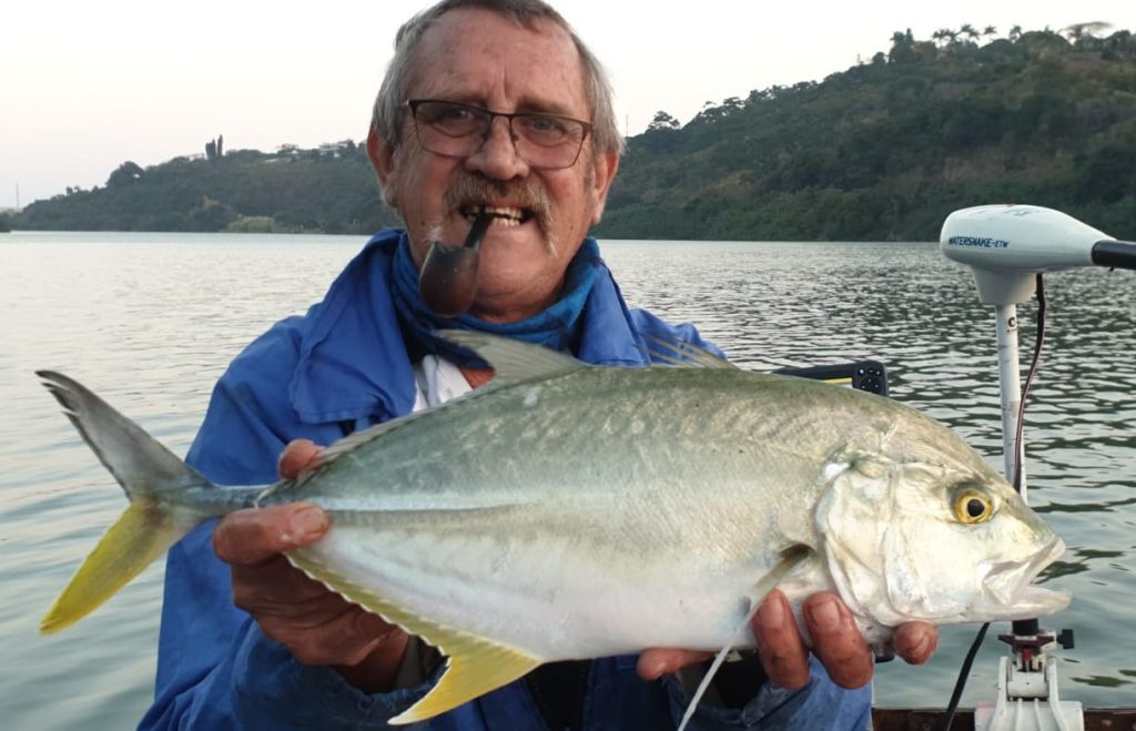 Mr. Ant Nel kingfish in the Umzimkulu River